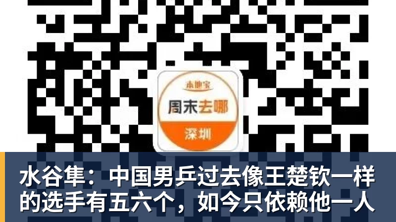 水谷隼：中国男乒过去像王楚钦一样的选手有五六个，如今只依赖他一人